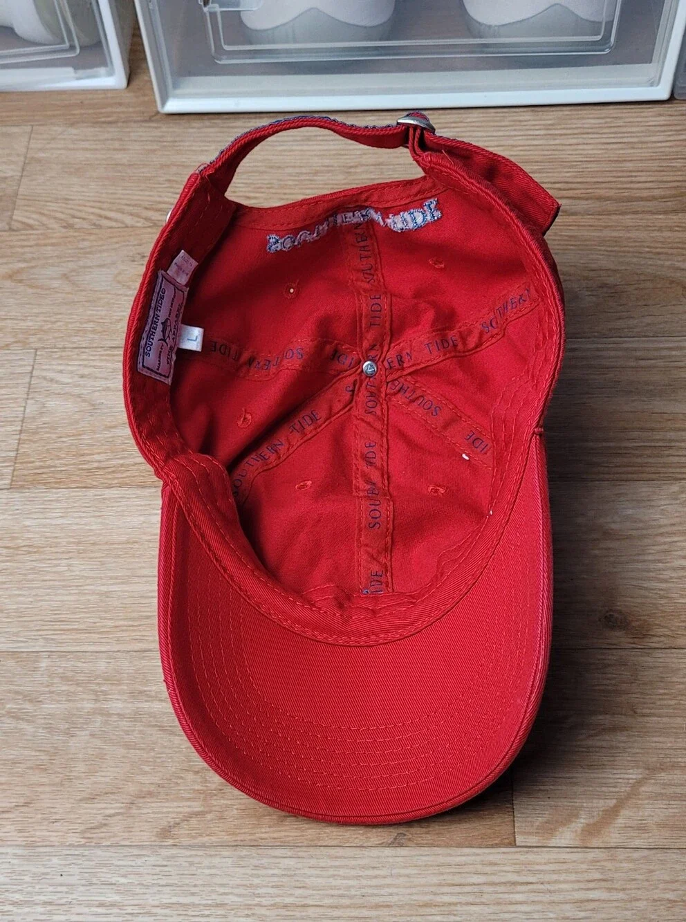 NWT Southern Tide The Skipjack Strapback Adjustable Hat Cap Red - Picture 7 of 8